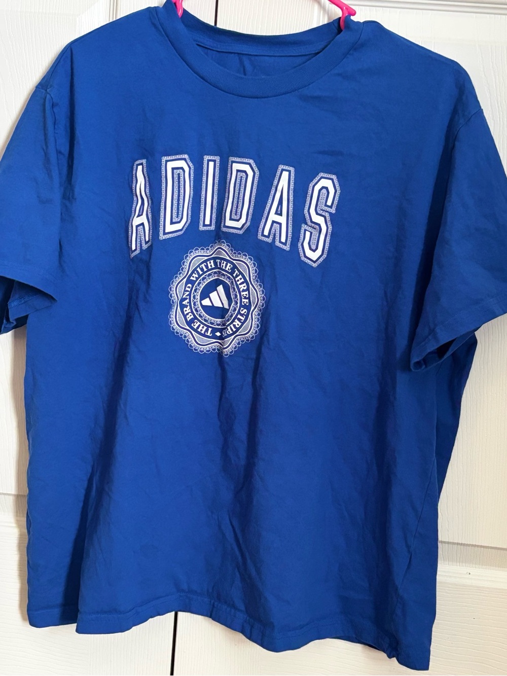 adidas Royal Blue Short Sleeve Graphic Logo Tee